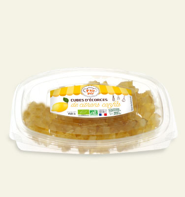 Cubes d&rsquo;Ecorces de Citrons Confits Bio